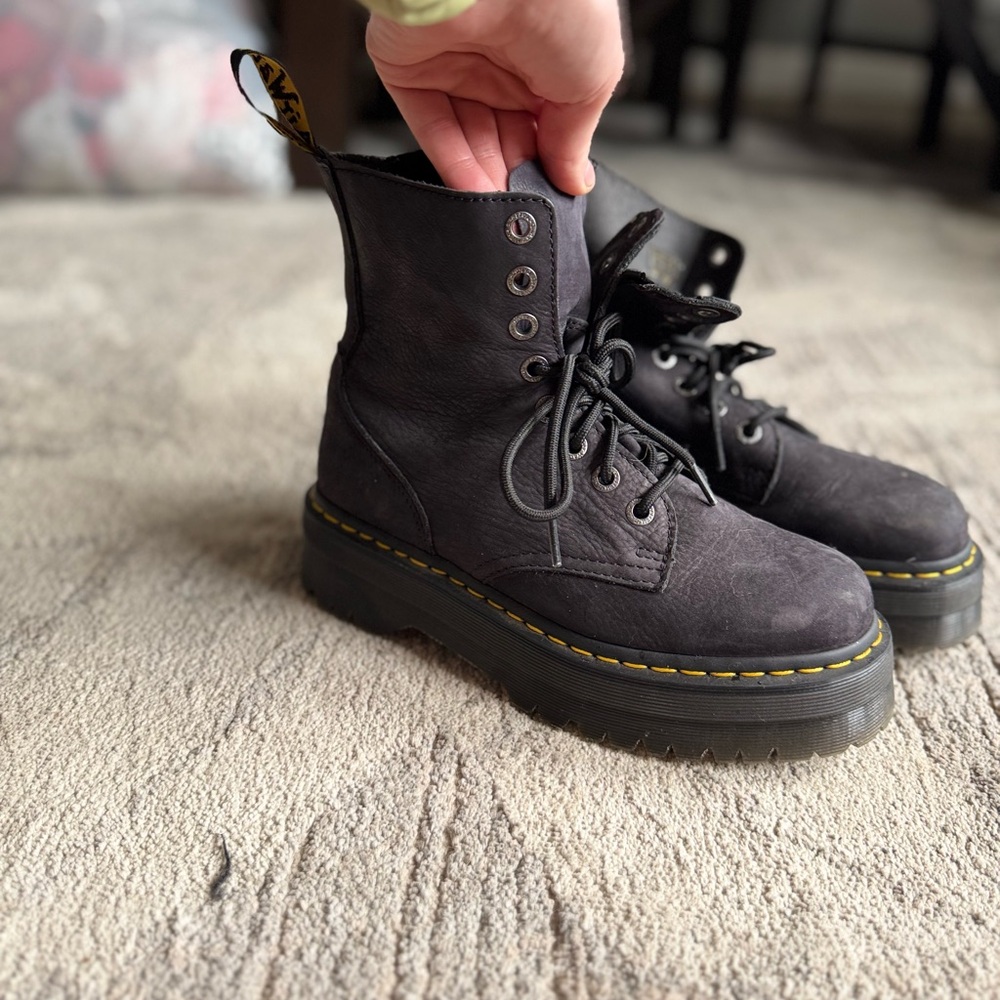Dr. Martens Black Leather Women's Boots